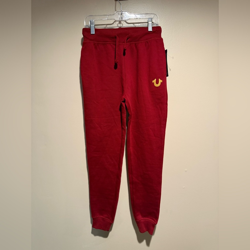 NWT True religion kids Red Sweatpants size medium 10/12